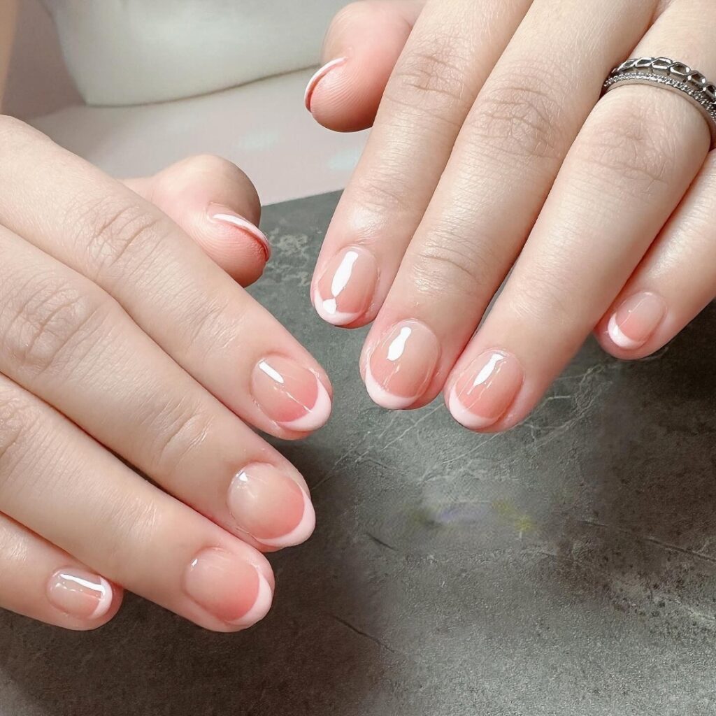 Get Peachy with 30 Peach Nail Designs for 2024 29 Reverse French