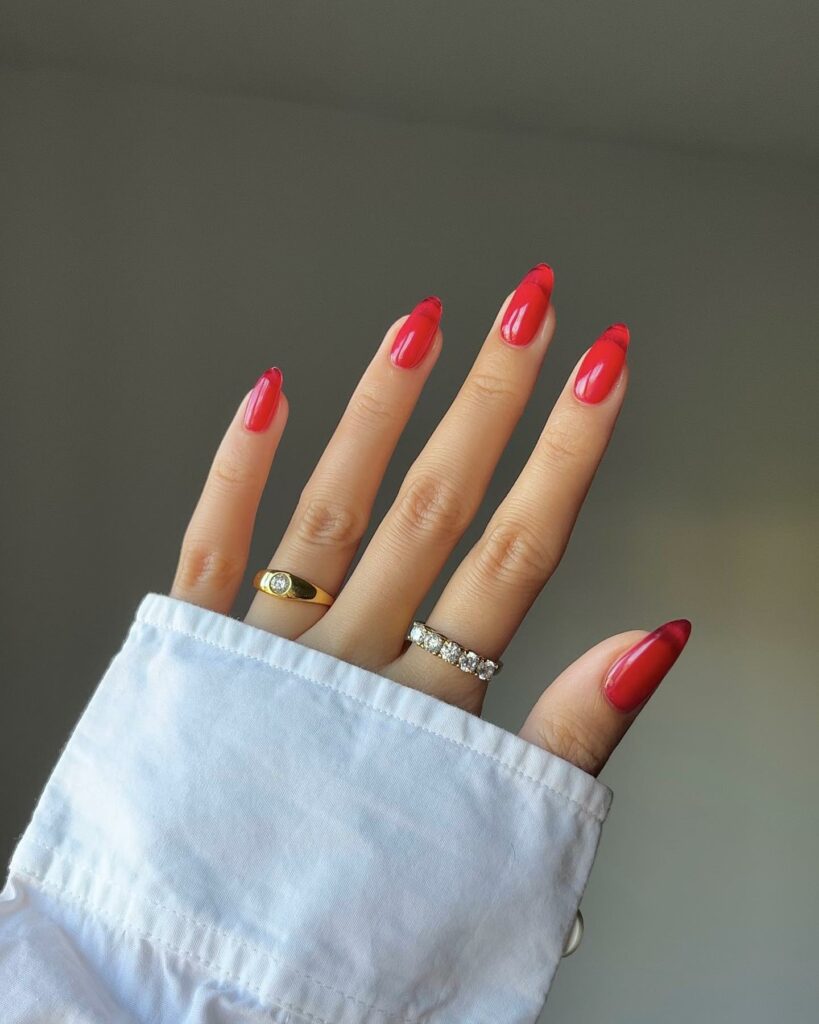 20 Latest Red Almond Nail Ideas To Try In 2024! 25 Acrylic Red Almond Nails