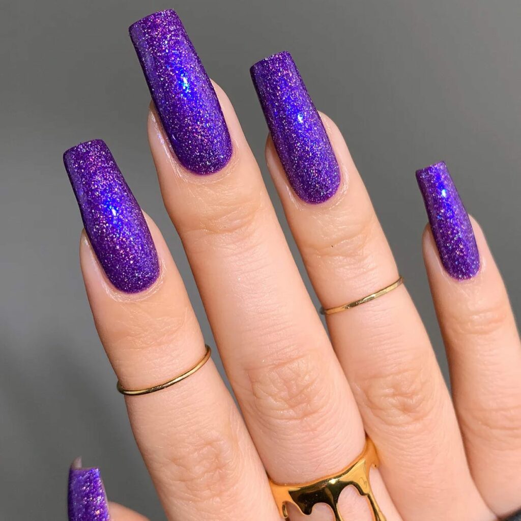 Sparkle with 35 Dark Purple Nails & Glitter in 2024 18 Sparkle With Amethyst