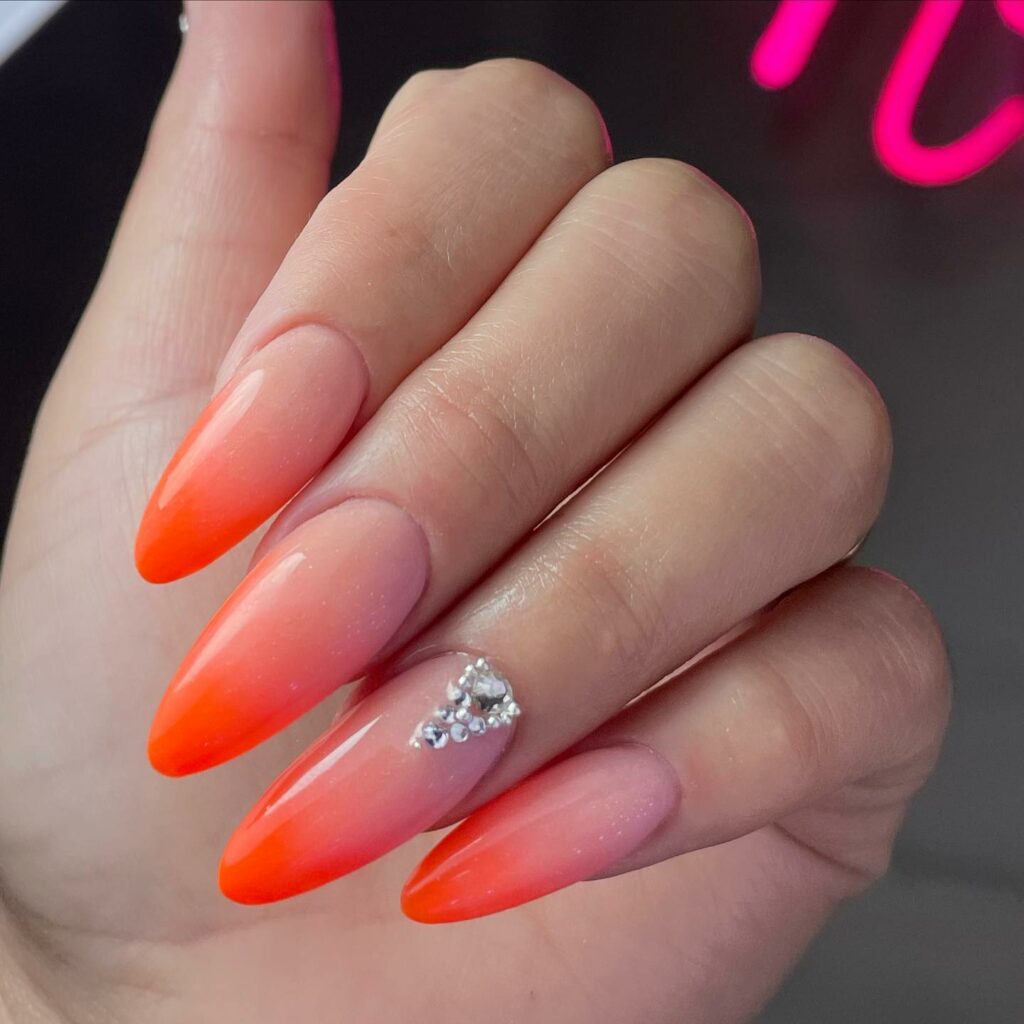 30 Latest Orange Ombre Nail Designs To Try In 2024! 23