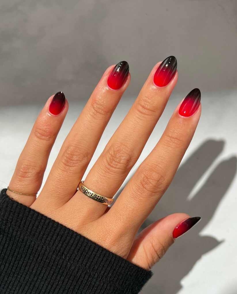 20 LATEST SHORT RED NAIL IDEAS TO TRY IN 2024! 33 Short Ombre Red Nails