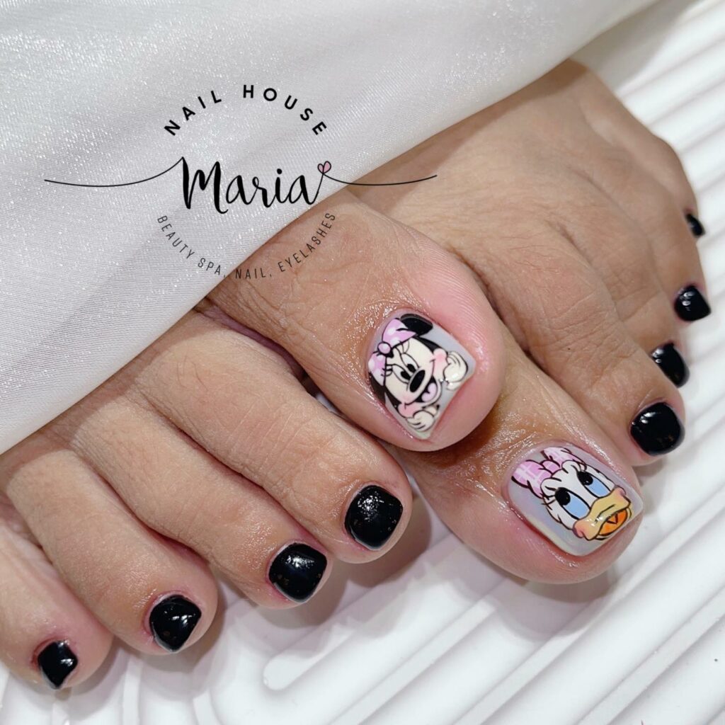 15 Latest Disney Pedicure Designs To Try In 2024! 19 Minnie Mouse And Daisy Duck Pedicure