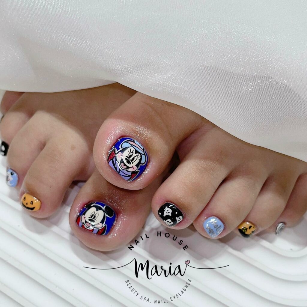 15 Latest Disney Pedicure Designs To Try In 2024! 16 Colorful Mickey Mouse Pedicure