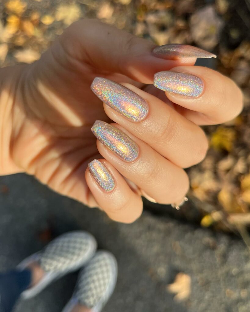 Shimmer with 30 Holographic Nail Designs in 2024 25 Gold Holographic Nail