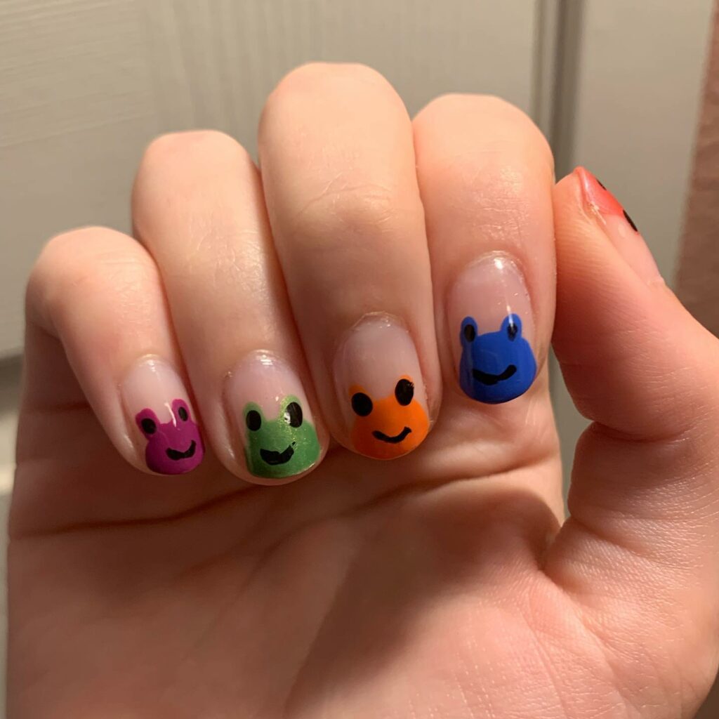 Hop into Fun with 20 Frog Nail Designs in 2024 22 Colorful Frog Nails Tip
