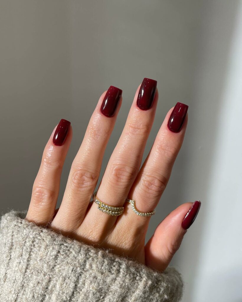 20 Latest Wine Color Nail Ideas To Try In 2024! 23 Wine Color Square Nails