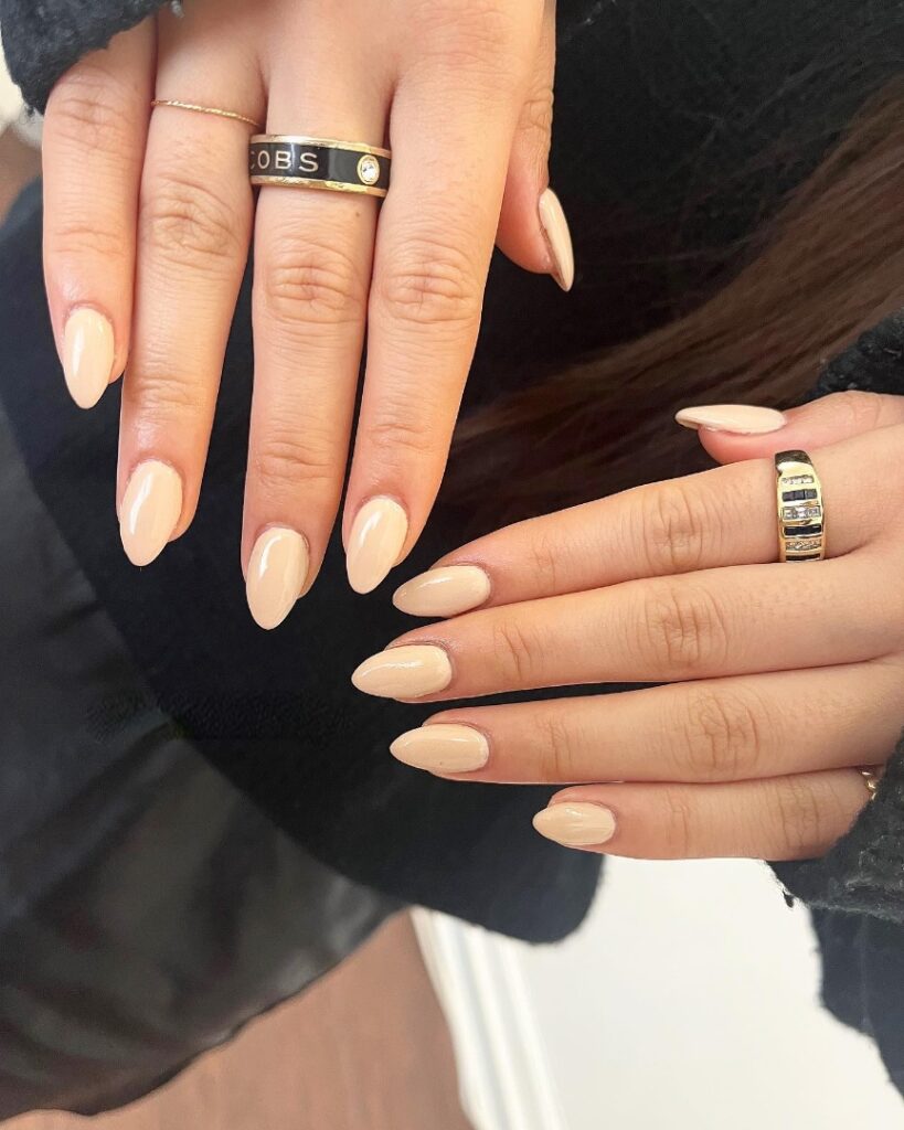 Find Your Style with 28 Beige Nail Designs of 2024 16 Minimalist Beige Nails