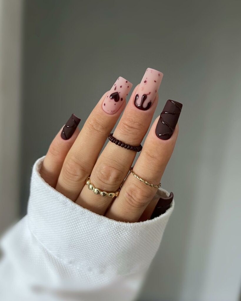 30 Latest Matte Nail Ideas To Try In 2024! 13 Chocolate-Inspired Matte Brown Nails