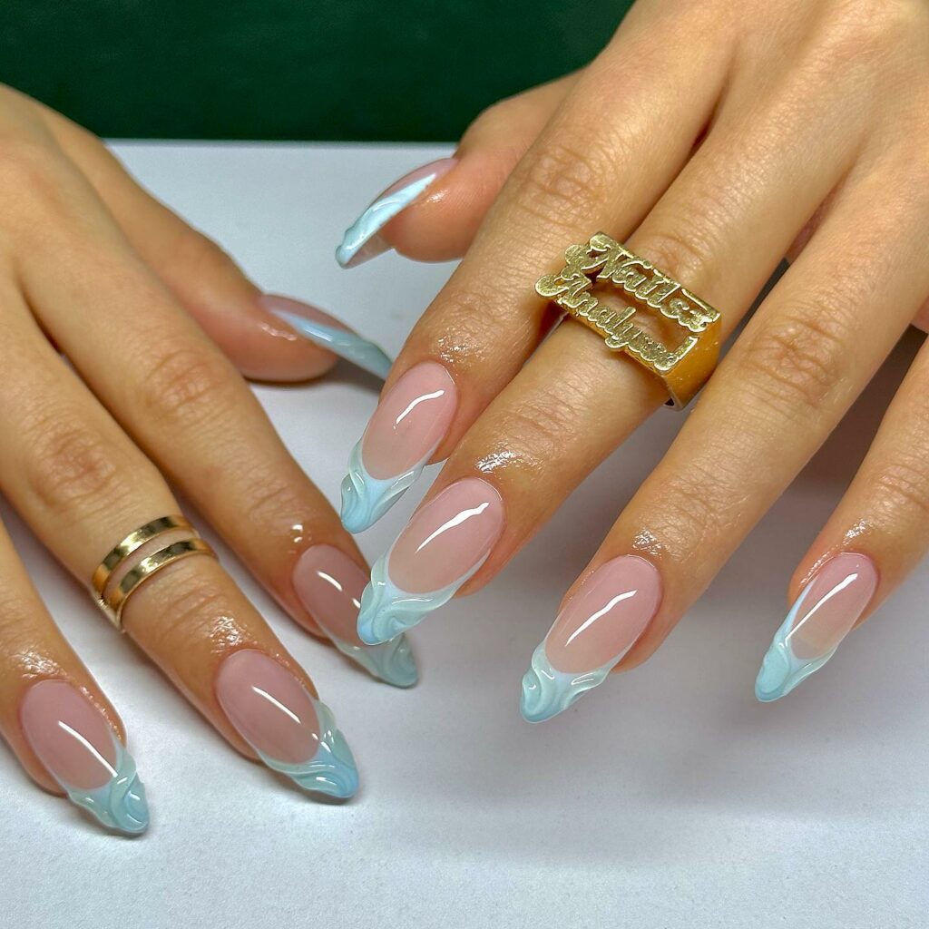 Elegant Pearl Nail Designs to Try in 2024 π 18 3D Pearlcore Swirl