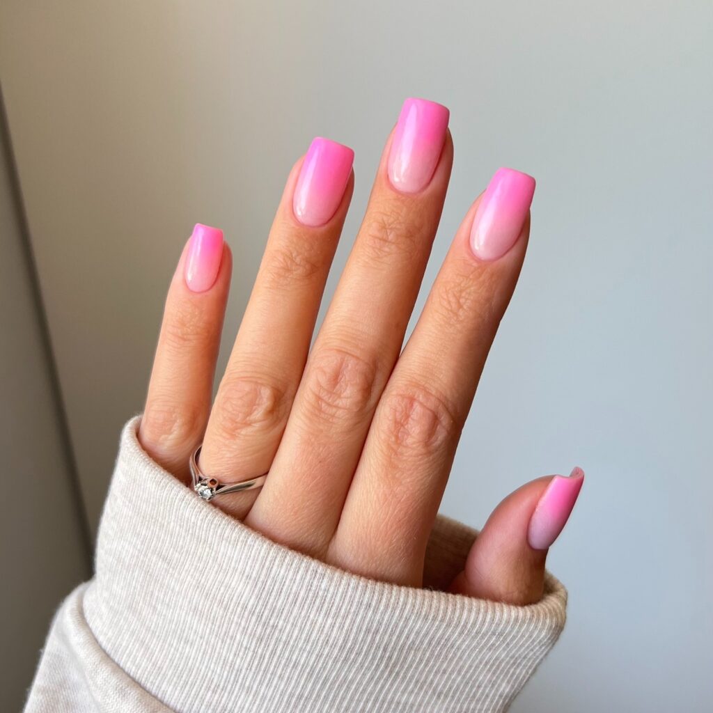 40 Latest Cotton Candy Nail Designs To Try In 2023! 21 Small Pink Cotton Candy Square Nails