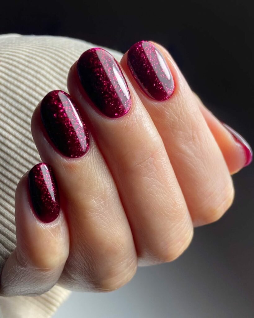 33 Latest Party Nail Ideas To Try In 2024! 40 Red Party Short Nails With Glitter