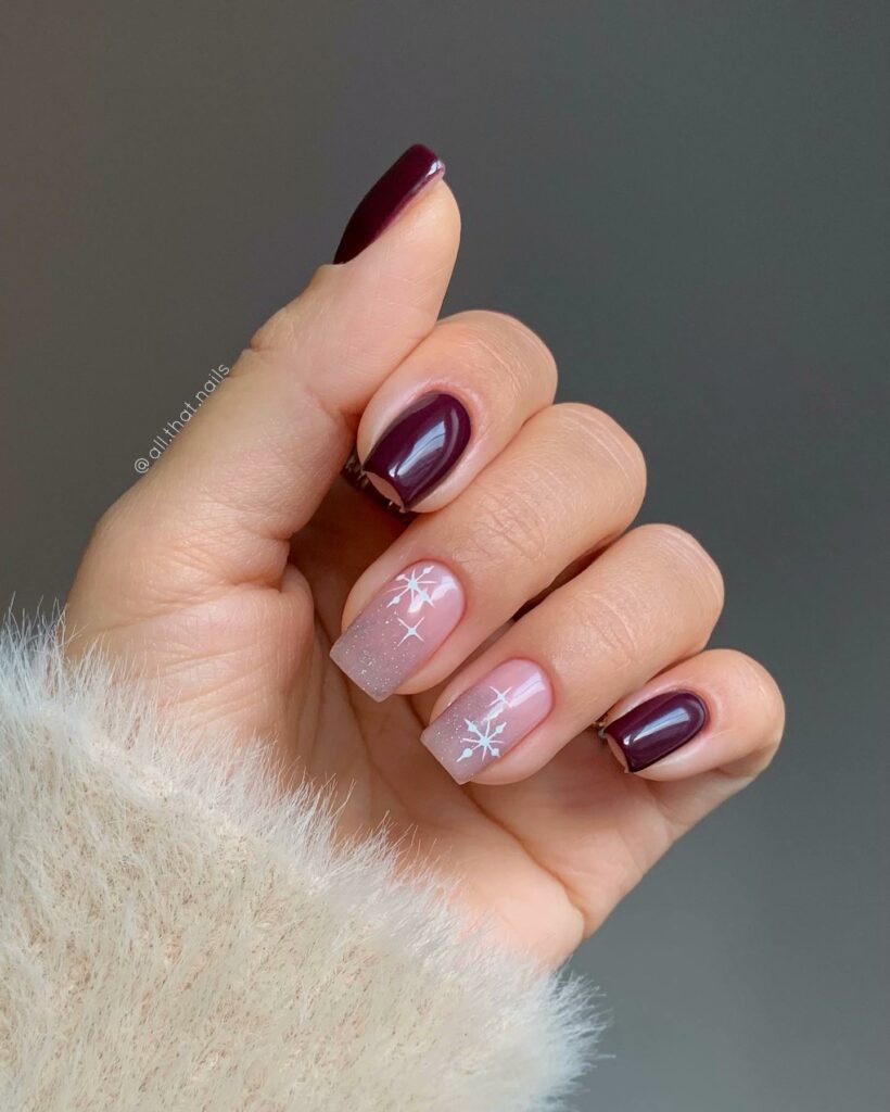 30 Latest Winter Nail Ideas To Try In 2024! 36 Short Square Winter Nails