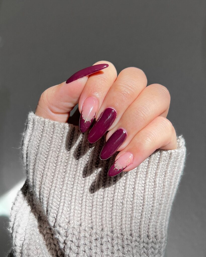 20 Latest Wine Color Nail Ideas To Try In 2024! 33 Almond Plum Wine Color Nails