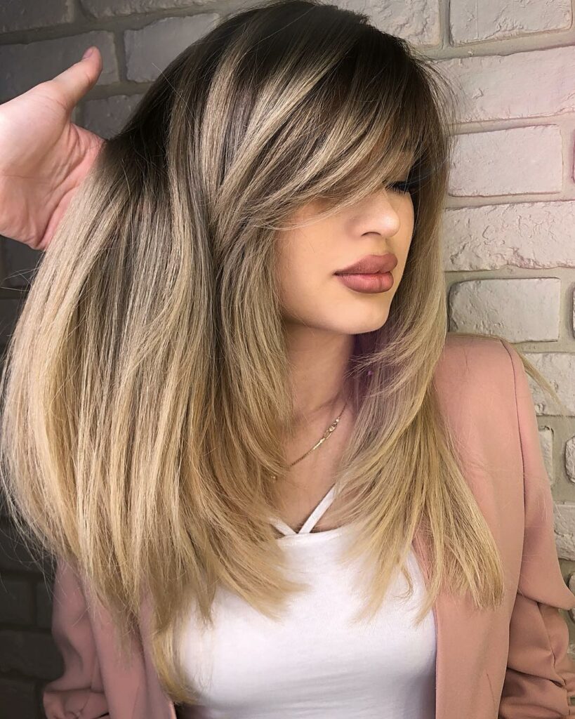 25 Long Layers With Curtain Bangs Hair Ideas to Try in 2024 32 Long Tousled Style with V-cut Layers