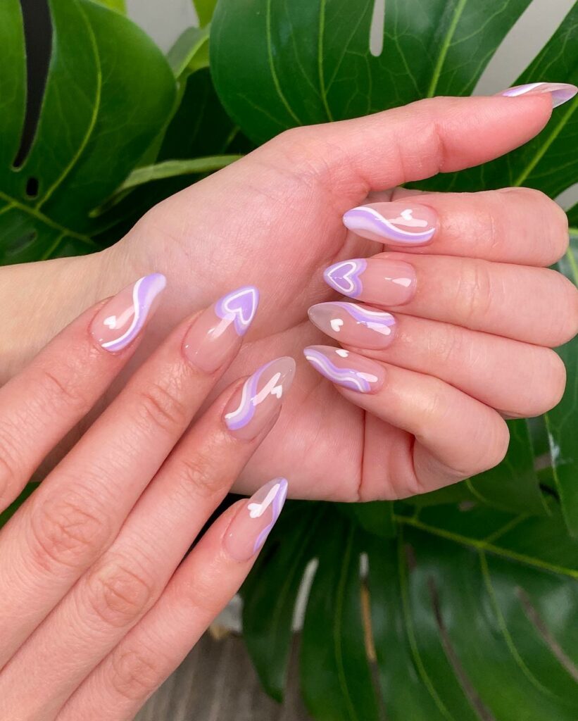 27 Romantic Nail Designs to Try for Valentine's Day 2024! 12 Lavender Infusion Delight