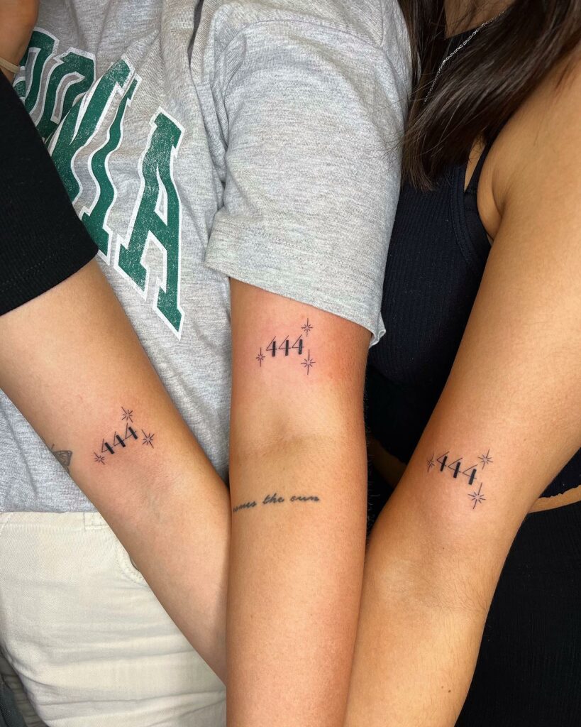 10+ Tattoo Number Styles That Will Blow Your Mind! 15 444 Cool Number Tattoo Design