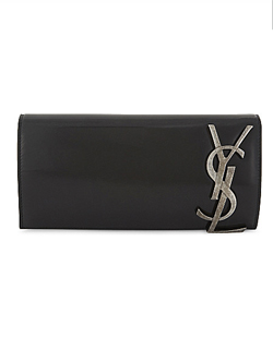 6 YSL Smoking Leather Monogram Clutch Bag