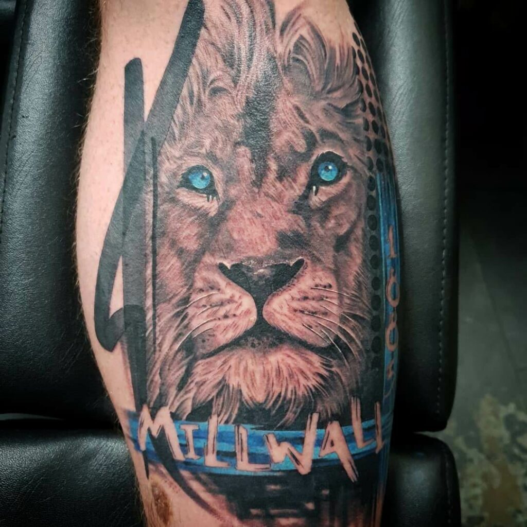 10+ Millwall Tattoo Ideas That Will Blow Your Mind! 16 Millwall FC Tattoo With A Bold Lion