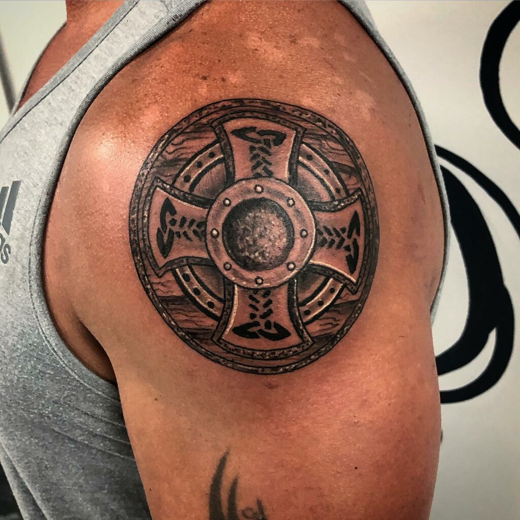 20+ Amazing CELTIC TATTOOS + All Their Meanings! 27 Celtic Shield Tattoo