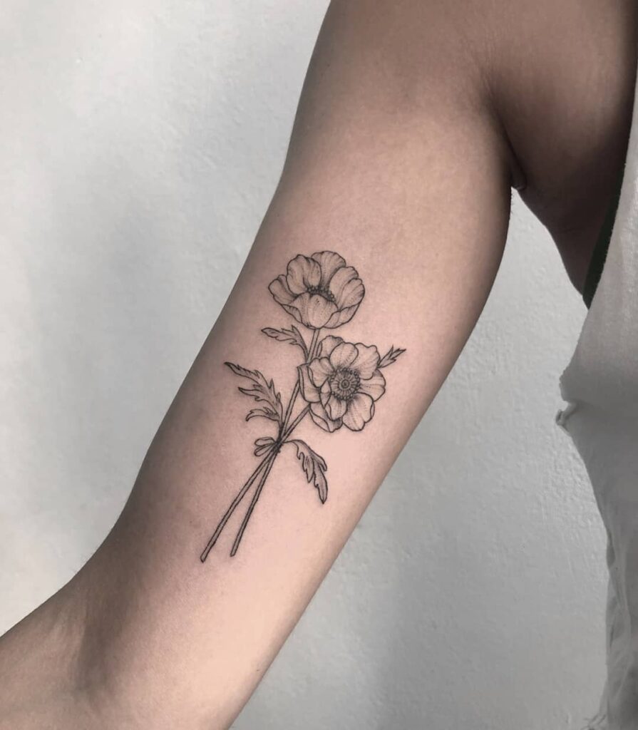FLORAL TATTOO MEANINGS & 10 AMAZING DESIGNS TO INSPIRE YOU! 22 Anemone Tattoos