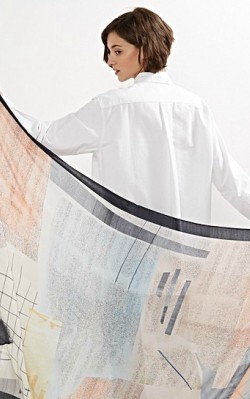 Oliver Bonas Grid Mix Print Scarf Oliver Bonas