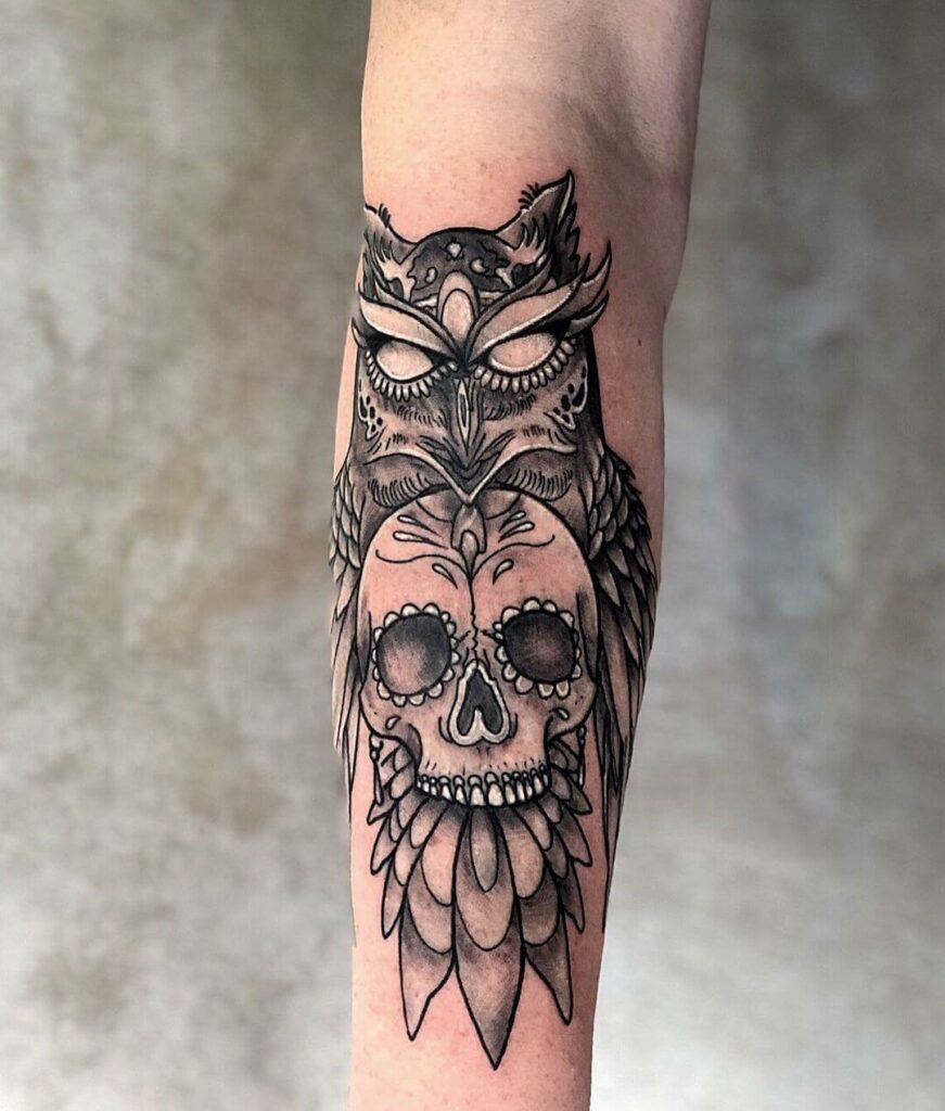11+ Skull And Owl Tattoo Ideas That Will Blow Your Mind! 10 Skull And Owl Tattoo