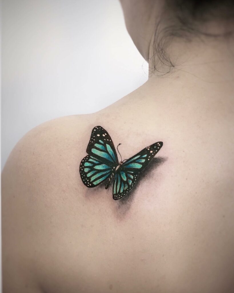 BEAUTIFUL SHOULDER TATTOO IDEAS FOR WOMEN IN 2024 27 Butterfly Shoulder Tattoo