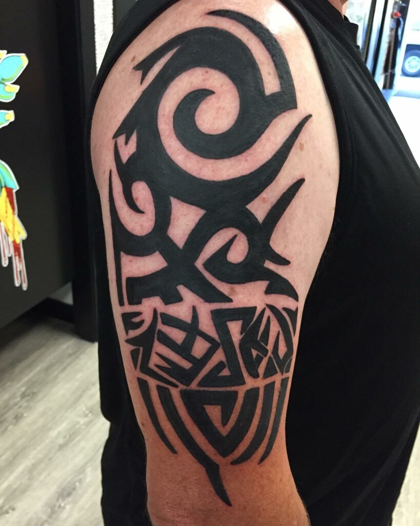 12+ Amazing ARM TATTOO IDEAS FOR MEN - updated for 2024! 12 Tribal Upper Arm Tattoo