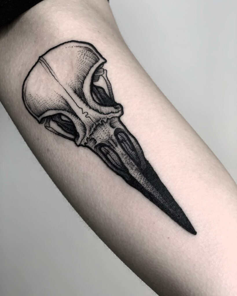 AMAZING ANIMAL SKULL TATTOO IDEAS AND THEIR MEANINGS IN 2024 25 Bird Skull Tattoo