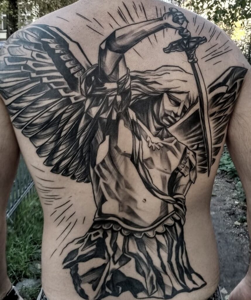 12+ BACK TATTOOS FOR MEN THAT LOOK AWESOME! 18 Angel Back Tattoo