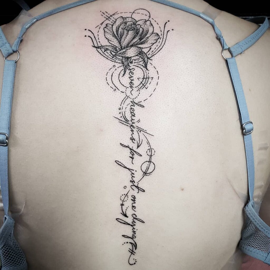 10+ Rose Spine Tattoo Ideas That Will Blow Your Mind! 11 Black Rose Spine Tattoo