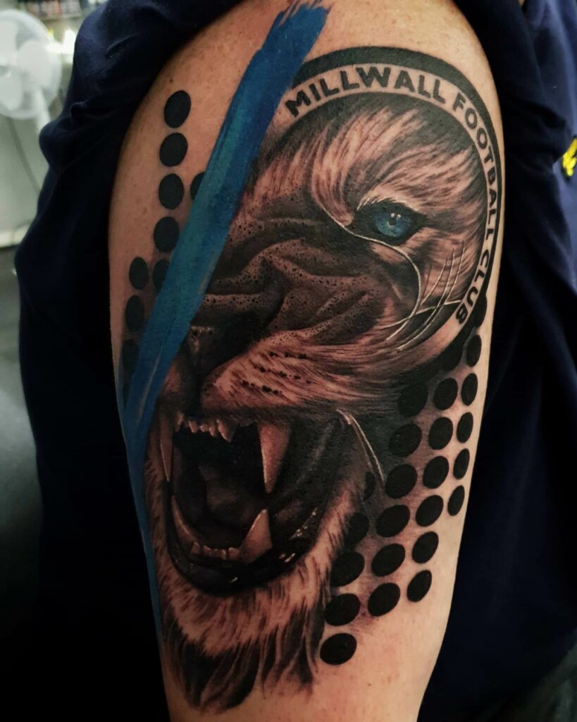 10+ Millwall Tattoo Ideas That Will Blow Your Mind! 15 Millwall Realistic Lion Tattoo Design
