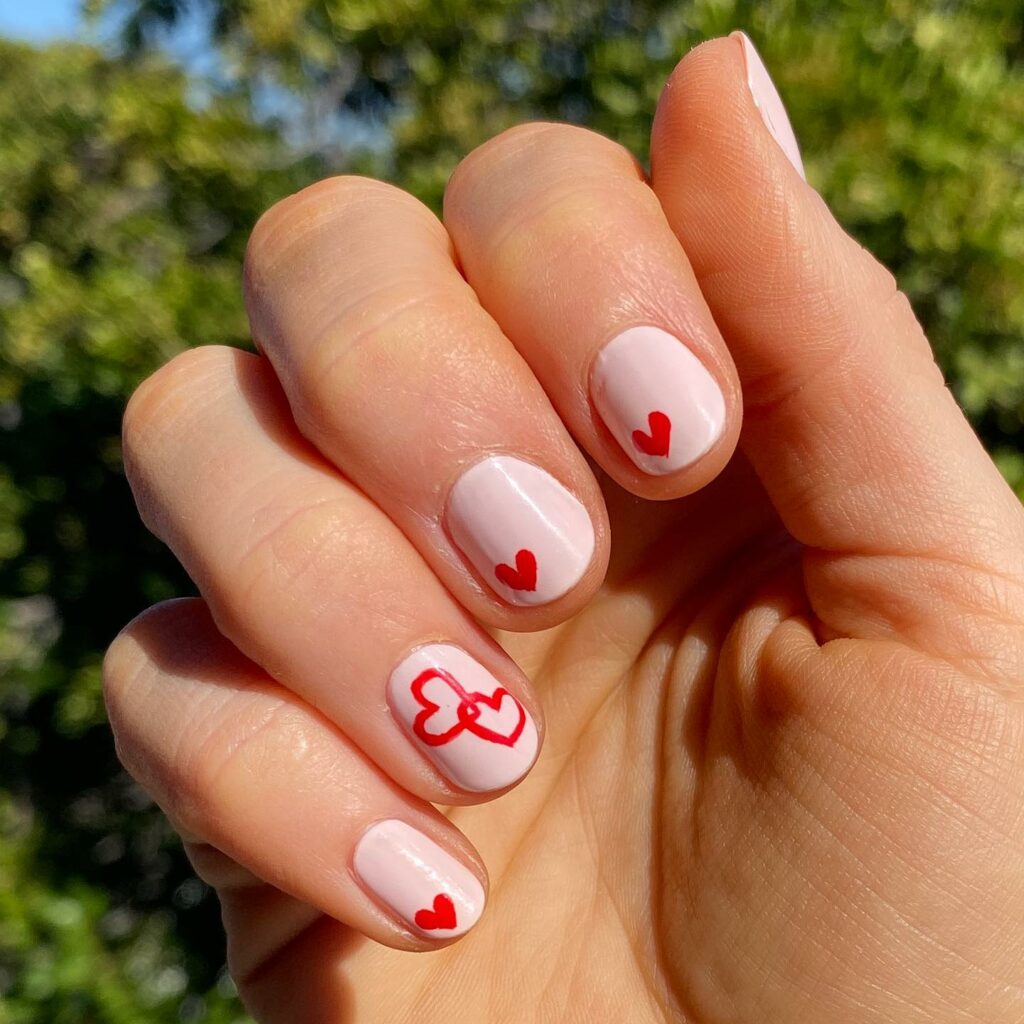 10 Latest Short Valentine's Nail Designs To Try In 2024! 17 White Short Valentine Nails