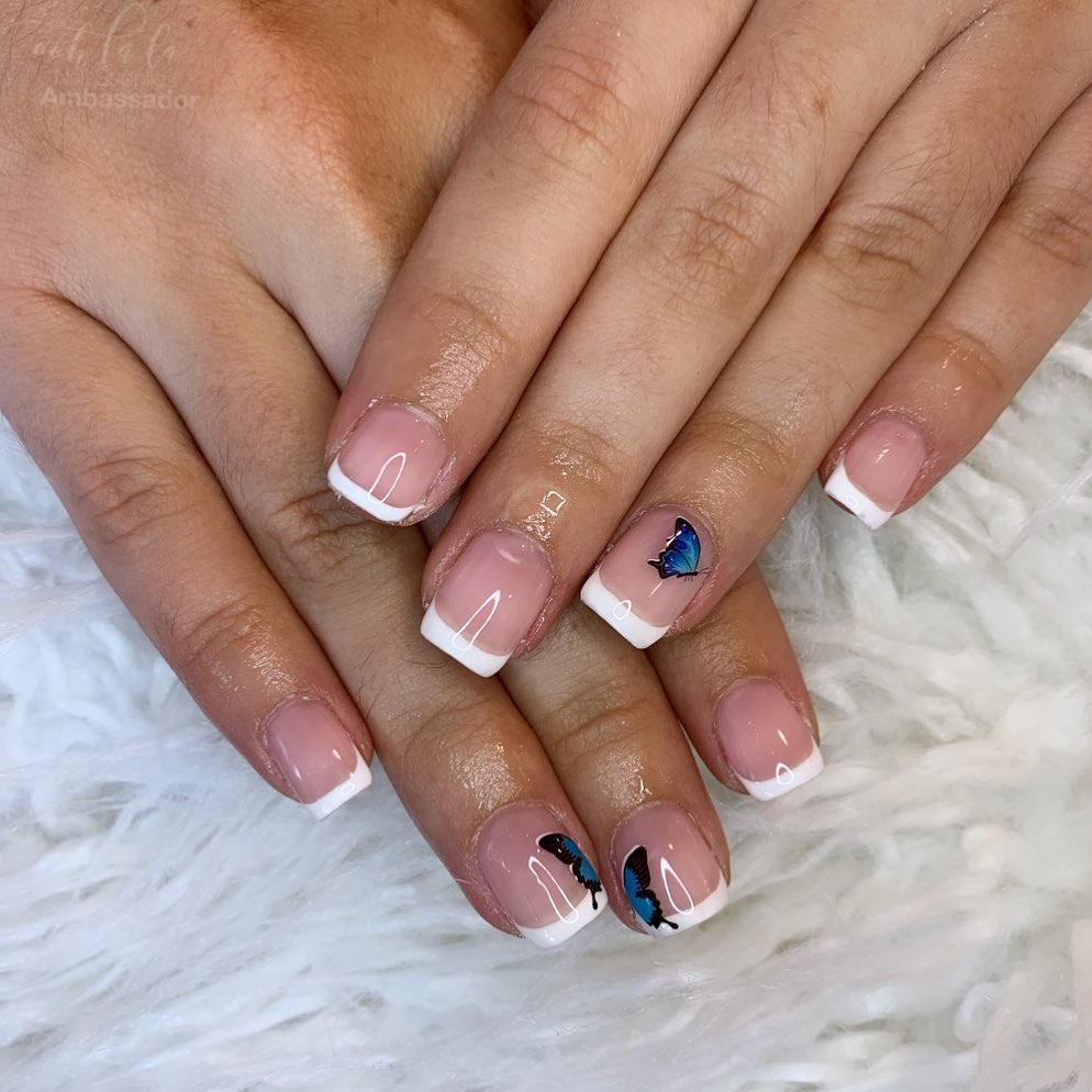 Experiment with 30 Short Square Nail Designs in 2024 24 French For Short Square Nails