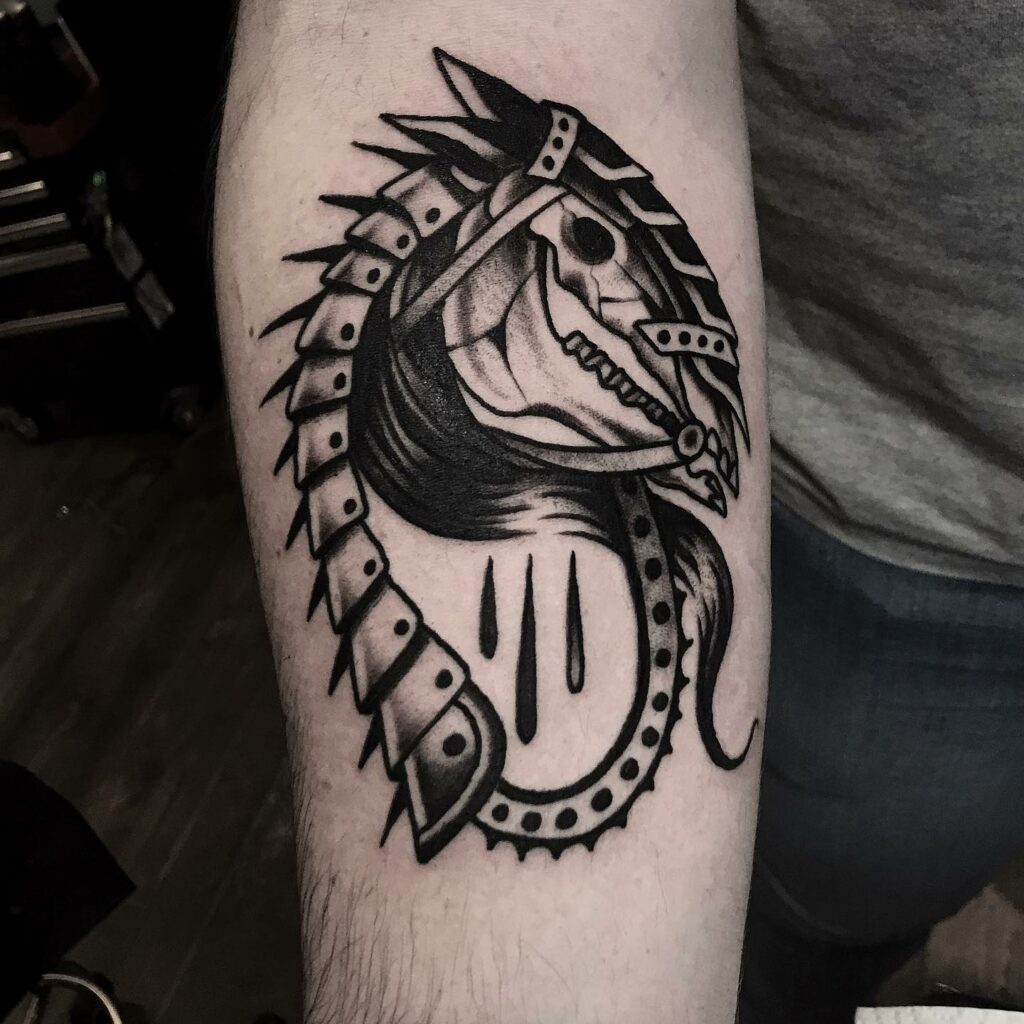 AMAZING ANIMAL SKULL TATTOO IDEAS AND THEIR MEANINGS IN 2024 21 Horse Skull Tattoo