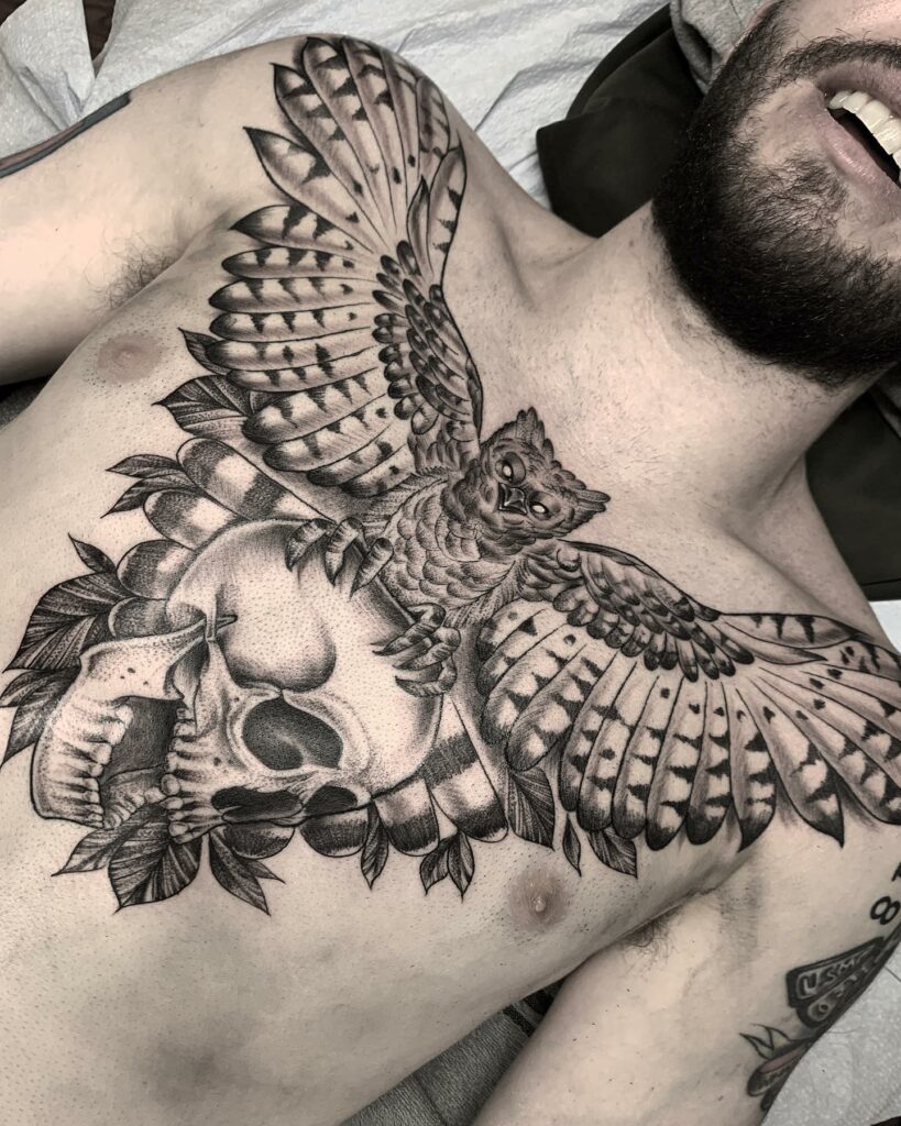 10 Amazing Chest Tattoos For Men + Meanings - updated for 2024 16 Large-scale Chest Tattoos for Men with Birds