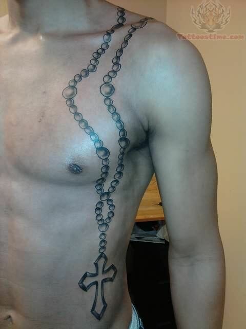 33 Latest Cross Tattoos To Inspire You In 2024! 22 Rosary Body Tattoo