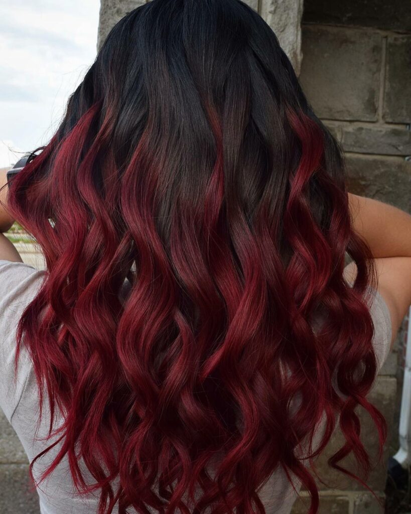 35 Dark Red Hair Ideas to Add Drama to Your Look in 2024 32 Black and Red Ombre