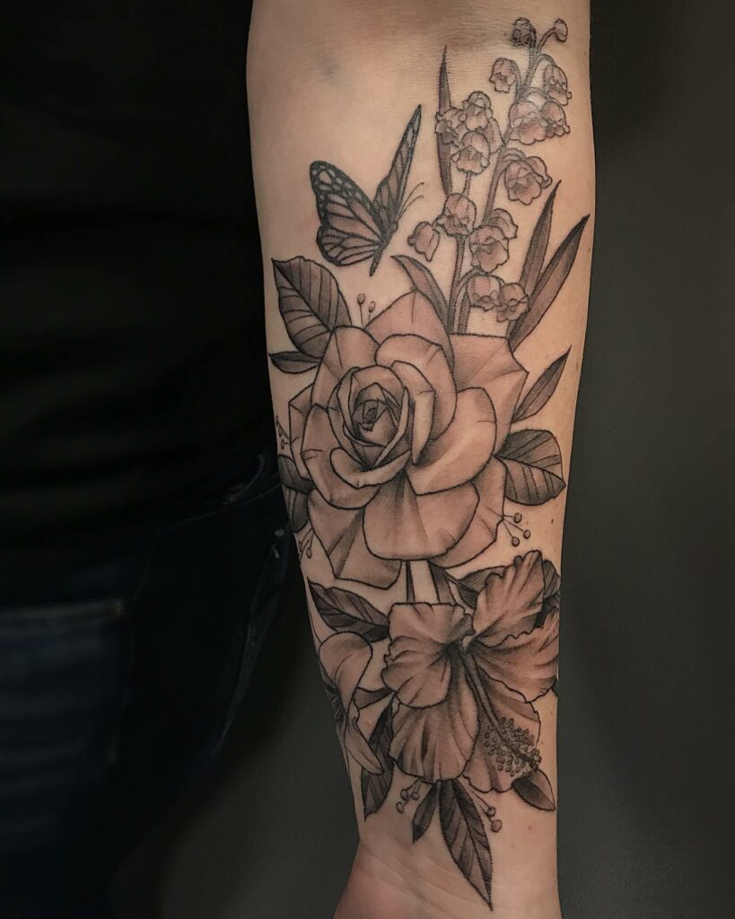AMAZING HIBISCUS TATTOOS IDEAS ALONG WITH THEIR MEANINGS - UPDATED FOR 2024 13 Rose & Hibiscus Tattoos