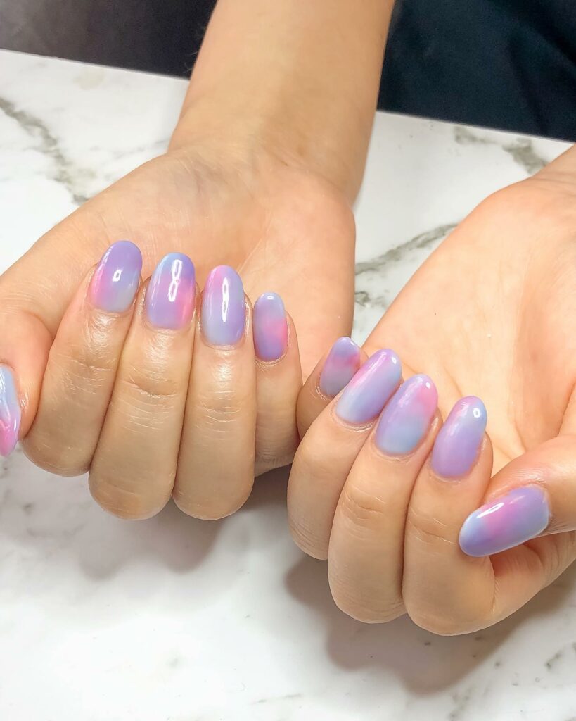 40 Latest Cotton Candy Nail Designs To Try In 2023! 27 Sky-Inspired Cotton Candy Nails