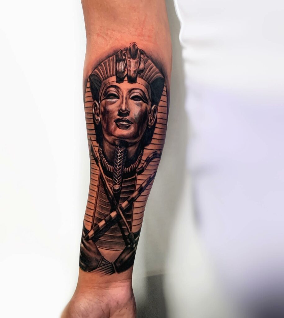 EGYPTIAN TATTOO IDEAS THAT WE LOVE IN 2024 12 King Tut Tattoos