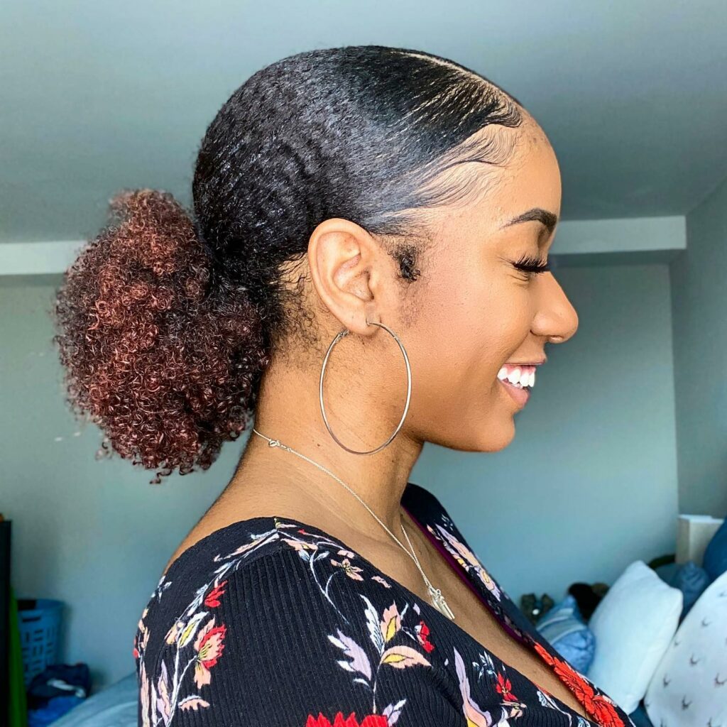 25 Natural Hairstyles Ideas to Embrace Your Authenticity in 2024 23 Low Sleek Bun