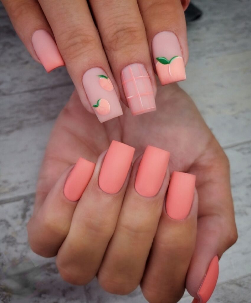 Get Peachy with 30 Peach Nail Designs for 2024 22 Summer Peach Nails