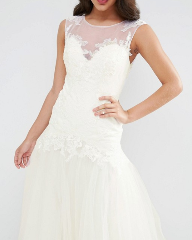 ASOS BRIDAL Princess Lace Bodice Mesh Skirt Maxi Dress – $395 BRIDAL Princess Lace Bodice Mesh Skirt Maxi Dress