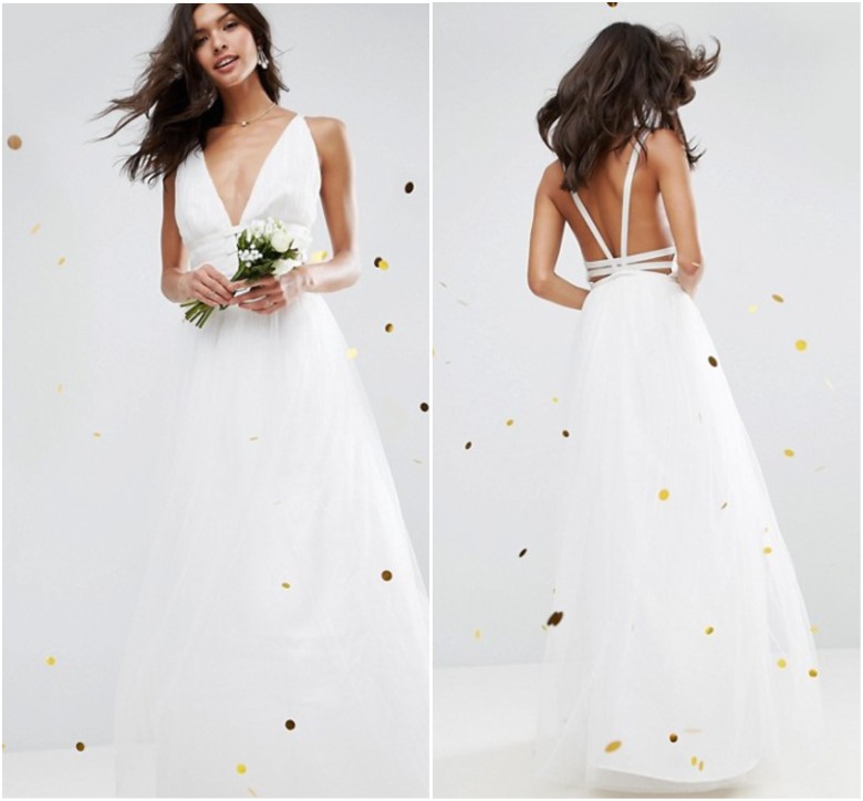 Best Affordable Wedding Dresses 17 ASOS BRIDAL Tulle Maxi Prom Dress