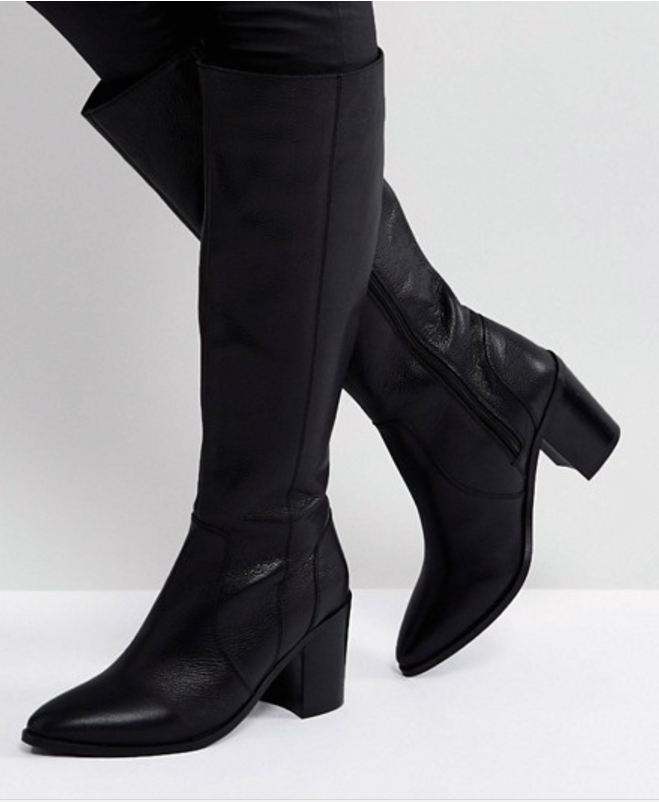 ASOS CAUGHT UP Leather Knee High Boots – $119 ASOS CAUGHT UP Leather Knee High Boots