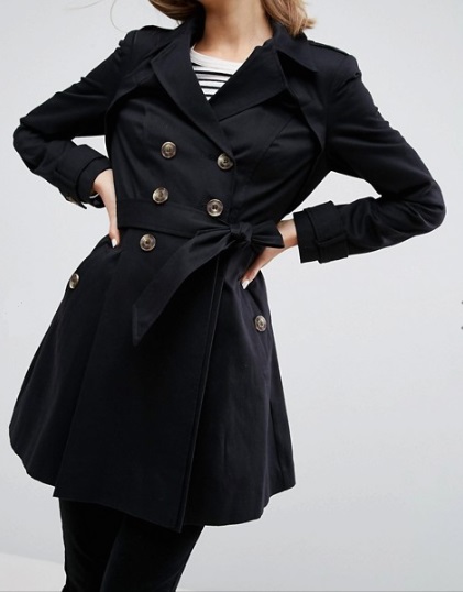 ASOS Skater Mac – £55 Black Mac Coat