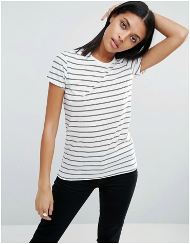 ASOS stripe crew neck tshirt £8 ASOS blue and white stripe crew neck t-shirt