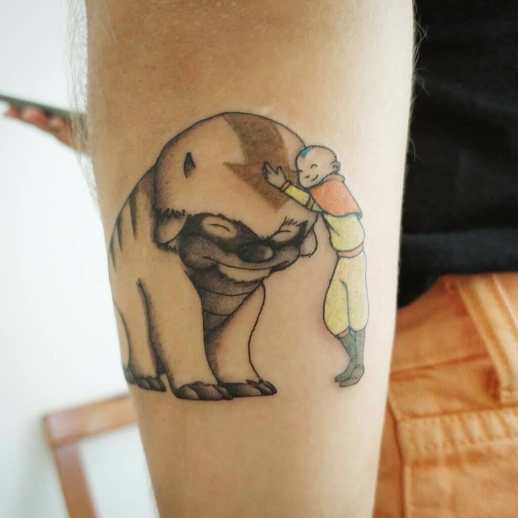 12 Latest Appa Tattoos To Inspire You In 2024! 18 Aang And Appa Tattoo