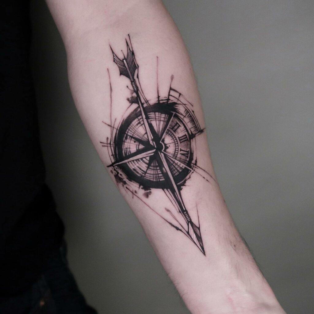 10+ Arrow Tattoos For Men That Will Blow Your Mind! 19 Abstract Arrow Tattoo For Men
